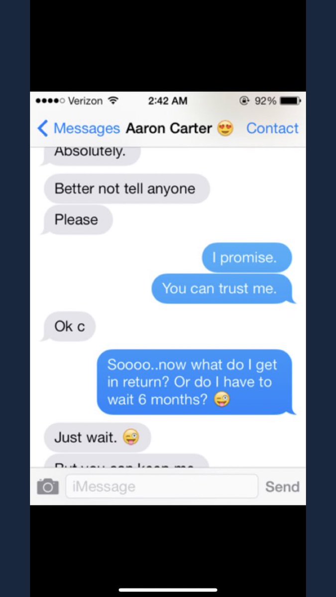 4/5 More Dms from Cali and  #AaronCarter So Aaron was well aware that Cali was not 18 yet and STILL asked for photos and AGAIN asked her not to tell!!!