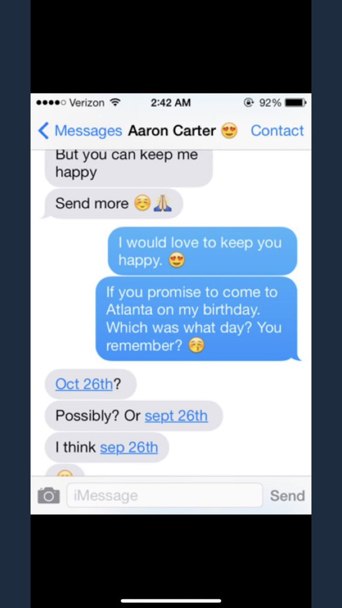 4/5 More Dms from Cali and  #AaronCarter So Aaron was well aware that Cali was not 18 yet and STILL asked for photos and AGAIN asked her not to tell!!!