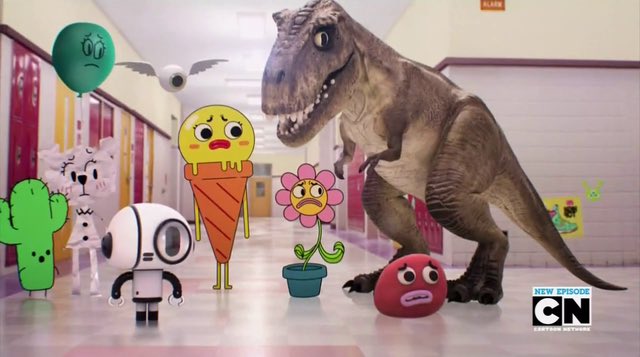 brendarios1997's tweet photo. @sarahschauer Had a dream i was being chased by that dinosaur in the amazing world of gumball and he had a little wizard hat and wand. He was destroying the city and he chased me into a parking garage and then I woke up 😀 https://t.co/z31EJmDmdP