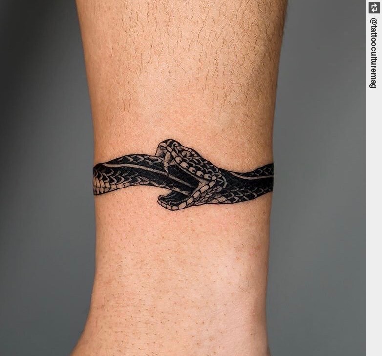 Forearm Whip shading Snake tattoo at theYoucom