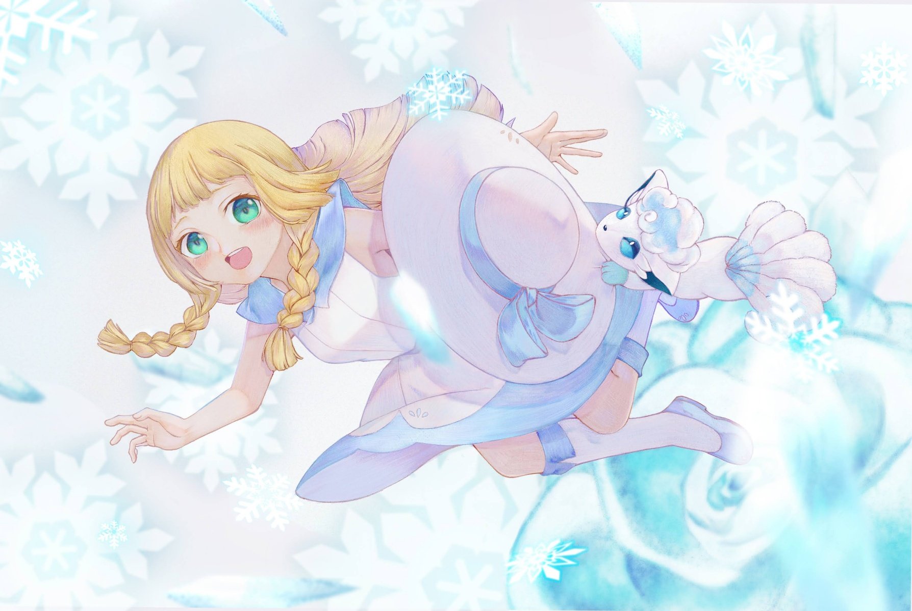 雪兔子 莉莉艾超可愛 イラスト好きな人と繋がりたい Pokemon リーリエ 莉莉艾 Illustration Drawing イラストレーション イラスト 插畫 ポケモン ロコン