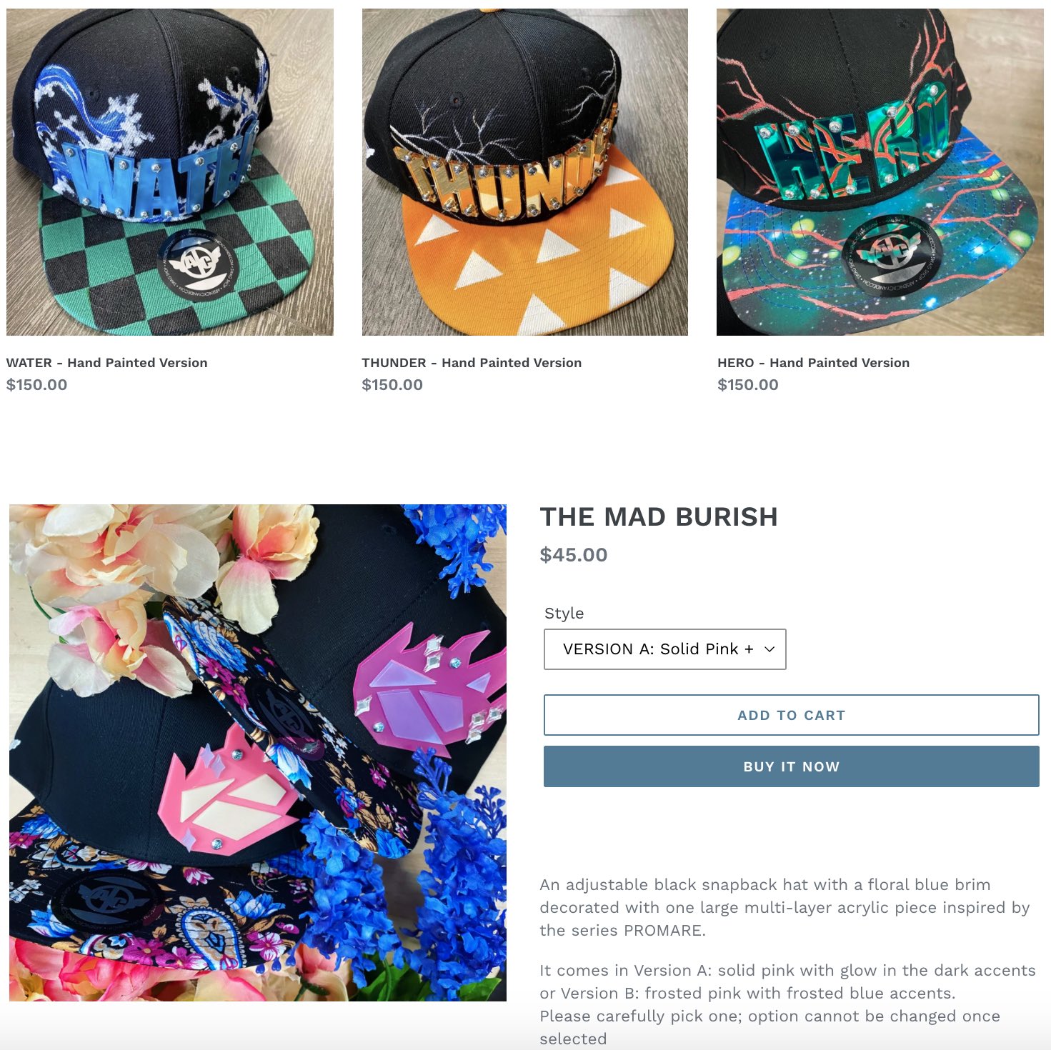 Axc Anime Weekend Atlanta Catalogue For Restock Pt 1 June 28 5 00pm Pt To June 30 11 59pm Pt Hand Painted Style Limited Mad Burnish Version A And