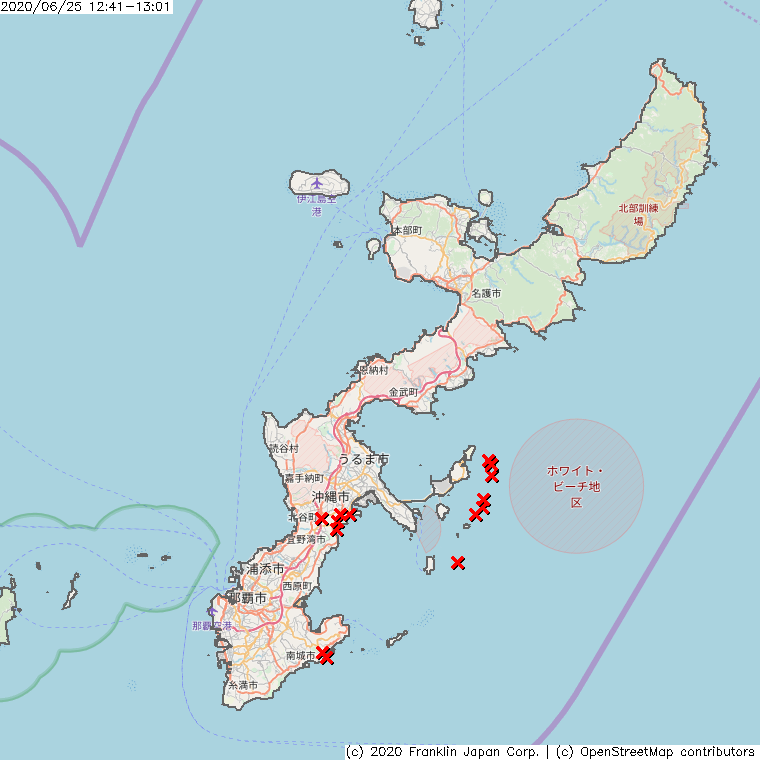 FjcSouth2's tweet photo. 【落雷発生】（前20分間）エリア内に 14 回の落雷が観測されました。#落雷 #雷 #カミナリ https://t.co/xvoNifkVew