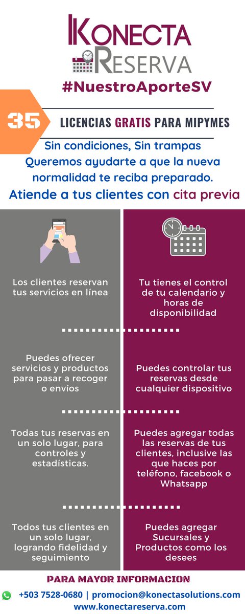 KonectaSol's tweet photo. En Konecta Solutions damos #NuestroAporteSV en esta #NuevaNormalidad 
Te damos tu presencia en la web GRATIS!
Solicita tu beneficio en
https://t.co/YJpxsECDaD

@PYMESElSalvador @EconomiaSV @MariaLuisaHayem @nayibbukele @MITURElSalvador 
Mira los detalles 👇👇👇 https://t.co/6h4u4Z7yLs