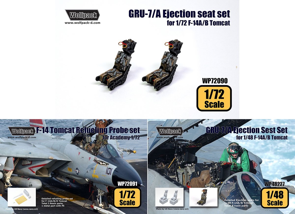 WP72090 Wolfpack 1/72 scale GRU-7/A Ejection seat for Academy's F-14A/B Tomcat