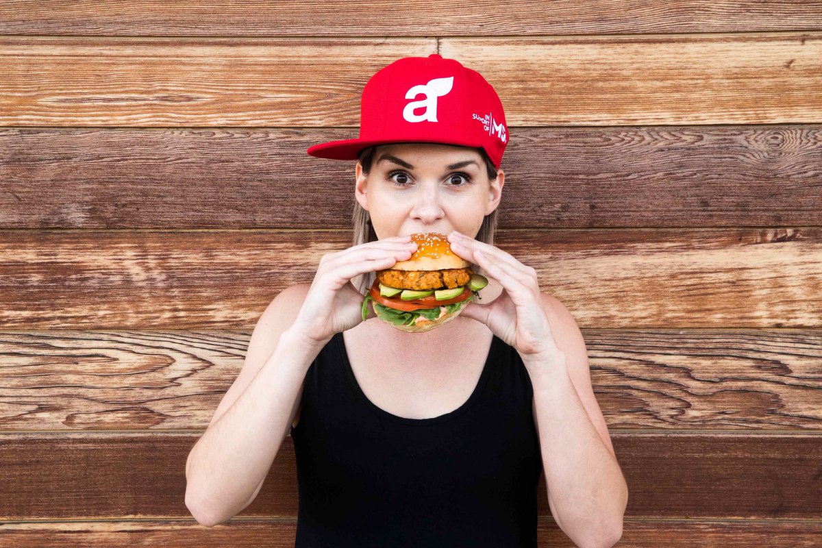 Jahoofka's tweet photo. The face I made when @ChefPaulShufelt told me what his plan is for this burger this weekend, when @MSBikeLedCam would have been. Tune into @GlobalEdmonton tomorrow at 7:40 am for the Sassy Sriracha Salmon Burger, the plans for this weekend & July 25 & how you can help! #WSforMS https://t.co/qJ1kAsm5ML