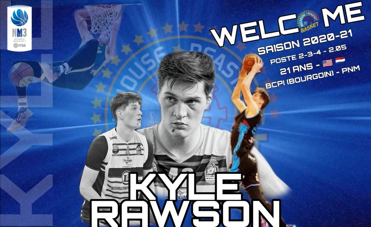 MulhousePfastBA's tweet photo. 🖋️📄 Nouvelle signature ai MPBA🔵🏀

Kyle Rawson, 21 ans  s'engage avec le club !
 Poste 2-3-4 il apportera sa polyvalence et sa taille !
Il s'engagera aussi dans la formation des jeunes auprès d'A.Hemmerlin et la ville de Mulhouse et passera son BPJEPS.
Welcome Kyle!
#mpba 🔵 https://t.co/QOLlK4OMRO