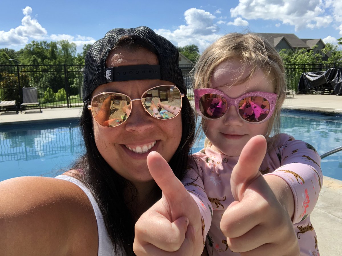 Living our best pool life ☀️💦💗#SummerVibes #pool #momlife