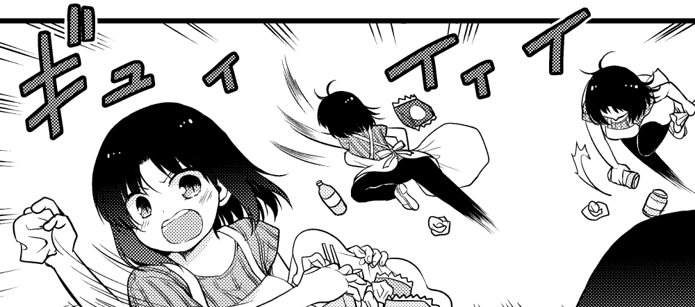 月刊アクション発売です!小林さんちのメイドラゴン本編・カンナの日常・ルコアは僕の××です。とともにエルマのOL日記もよろしくお願いいたします!今回はファフニールさんとエルマでごみ拾いの回です!