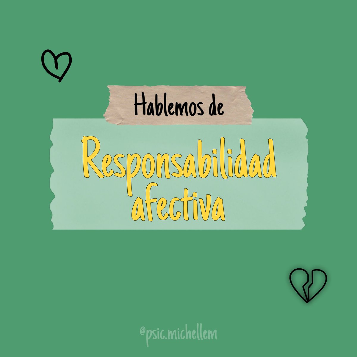 xmichelllex's tweet image. Responsabilidad afectiva.

Instagram: @ psic.michellem