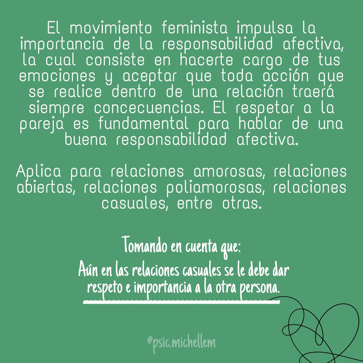 xmichelllex's tweet image. Responsabilidad afectiva.

Instagram: @ psic.michellem