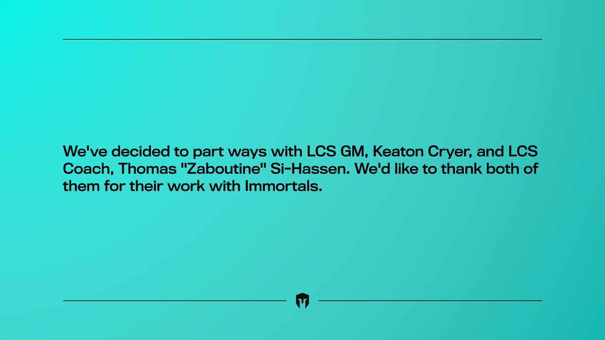 Immortals's tweet photo. Thank you, @KeatonNA, and @Zaboutine. https://t.co/1k9a9qGqEE