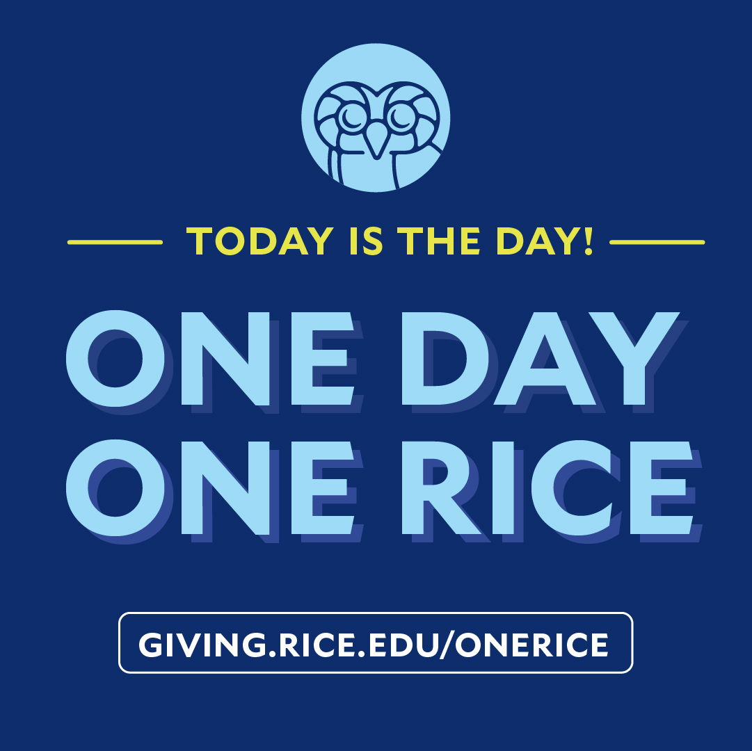 ricegiving's tweet photo. Hey Night Owls — it’s 12 a.m. here in Houston and we are officially kicking off the 24-Hour Challenge! You could be one of 4,700 Owls to make a gift by 11:59 p.m. CDT tonight. https://t.co/sGCrjl1tZ9 #1Day1Rice https://t.co/wrJ5KBAkmk