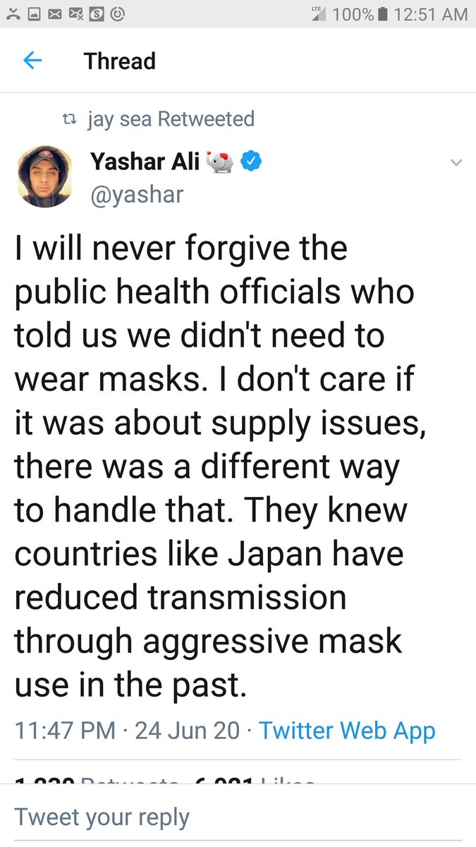 I agree #DrFauci #SurgeonGeneral #Trumpall fucked up on initially saying that  #Masks were unnecessaryBc once they did implement the  #Mask suggestion, we saw how quickly people in those infected states acted to make them at home from tshirts, socks and bandanas #CoronaVirus