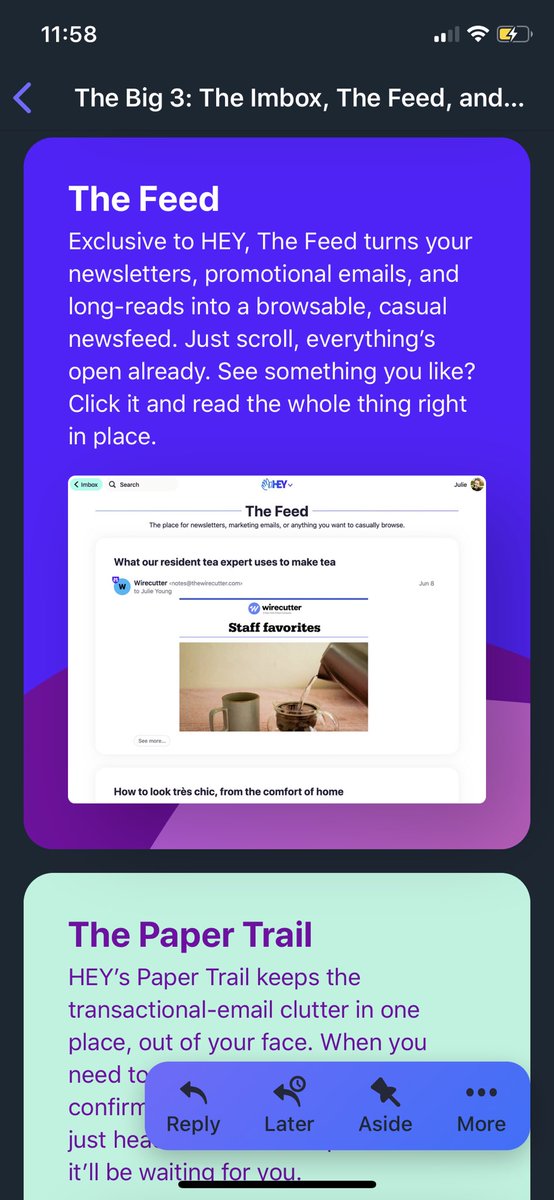 Here are some of my observations on HEY -1. The Big 3 make it super simple to manage subscriptions (The Feed) and other transactional email (The Paper Trail).  @gmail tries to solve this with Social and Promotions, but they don’t match the common use cases of email today.