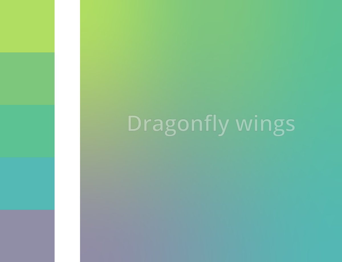 SuperGradients's tweet photo. "Dragonfly Wings"

Another #sblended blend.  
#palette https://t.co/e9fFpTXxuX