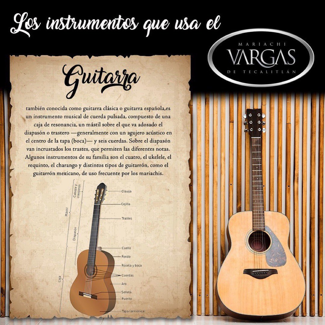 Ever wanted to learn more about the guitar (guitarra)? Check out this helpful post from <a href="/MariachiVargas/">Mariachi Vargas Ofic</a> for a closer look at the instrument 🎵
