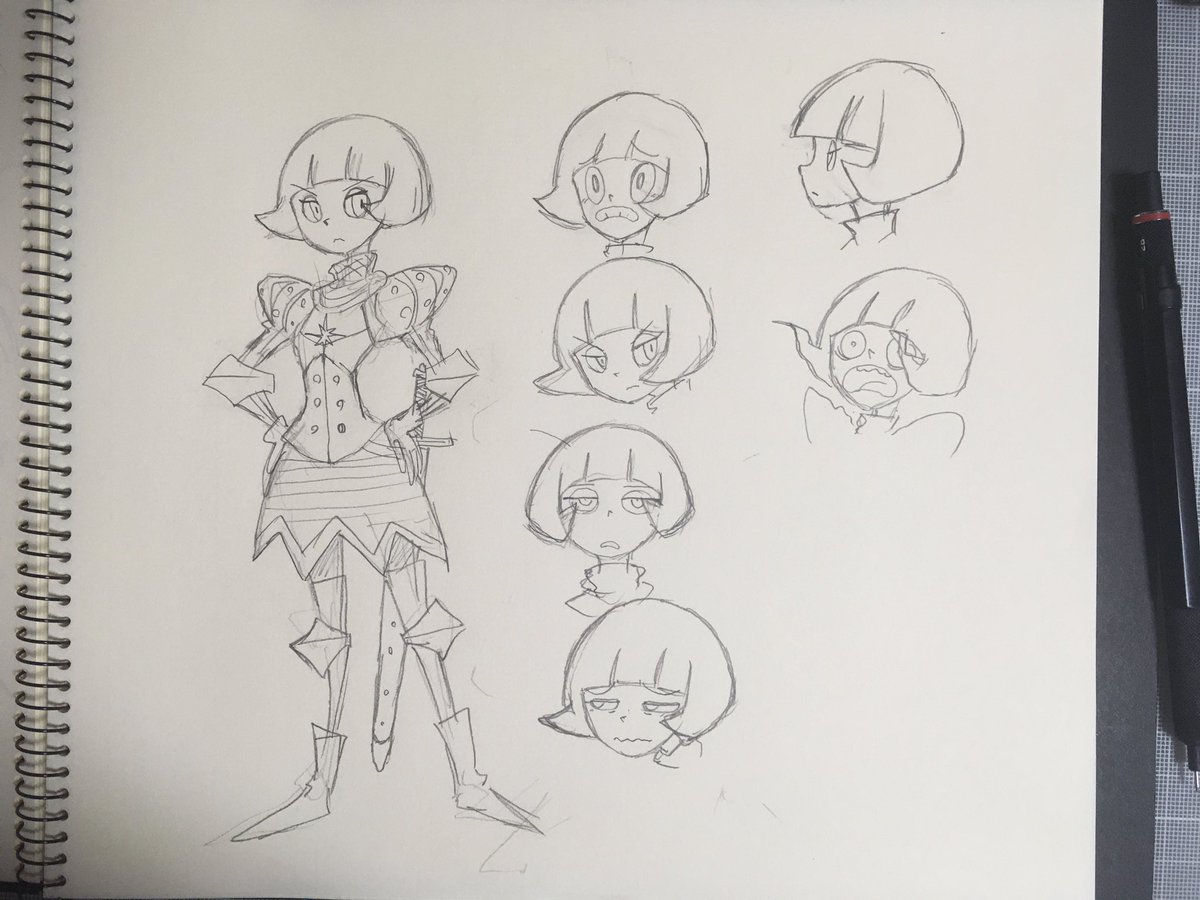 正面顔が描きにくい子だった。スネ夫的な意味で 