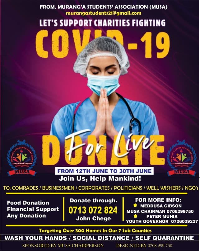 "There is no greater joy, nor greater reward than to make a fundamental difference in someone’s life." It is exactly 5 days to go for MUSA charity event fundrive help is reach person affected by the result of Covid19 by your small contribution.
Let's save life in solidarity.