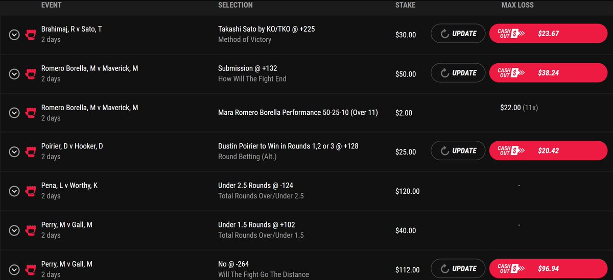 TPJ187's tweet photo. With #UFCVegas4 this Saturday night,
I listened to @MatthewHoltUSI,
did research / shopped odds,
&amp; built these #oddsmaker bets.

I see some binary outcomes this Saturday night. Exciting card 🙏

What do you #UFC fans ❤️ or 🚫 about my bets?
LA$TIEF
#StiefsBeliefs @sportsdenradio https://t.co/VllvWhaSlG