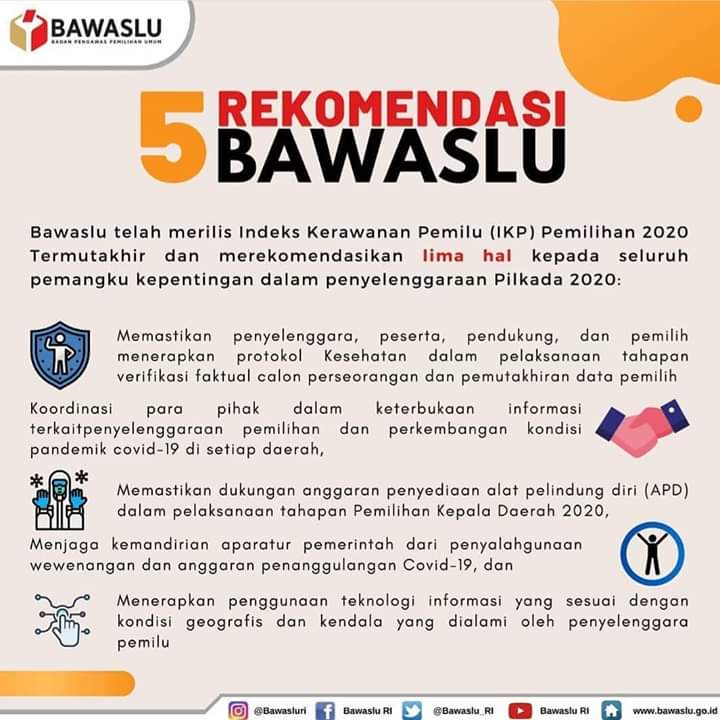 PpsTeluk's tweet photo. 5 Rekomendasi BAWASLU https://t.co/XfnwYRoZWd