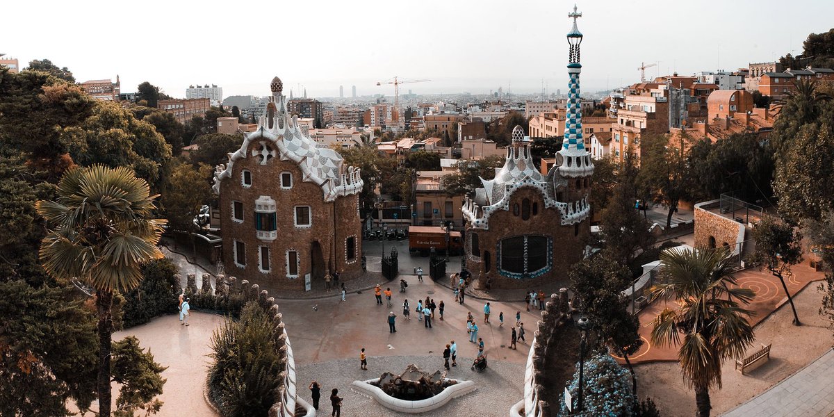 The Park Güell is a public park system composed of gardens and architectural elements located on Carmel Hill, in Barcelona, Catalonia, Spain. Carmel Hill belongs to the mountain range of Collserola – the Parc del Carmel is located on the northern face.