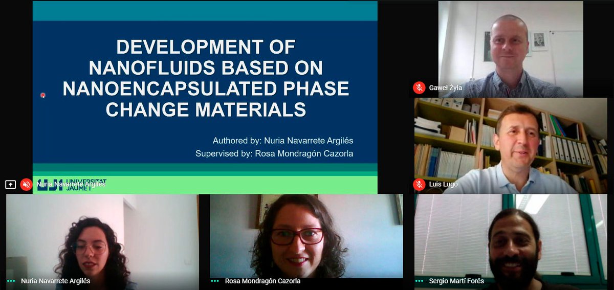 Nuria Navarrete, Nanouptake member, defended her Phd "Development of nanofluids based on nanoencapsulated phase change materials".
Supervisor: Rosa Mondragon. Evaluation panel: Luis Lugo, Gawel Zyla and Sergio Marti.

<a href="/nano_vex/">NANOConVEX</a> <a href="/COSTprogramme/">COST</a> <a href="/UJIuniversitat/">Universitat Jaume I</a> <a href="/UVIGOir/">University of Vigo</a> 
#U. Rzeszow
