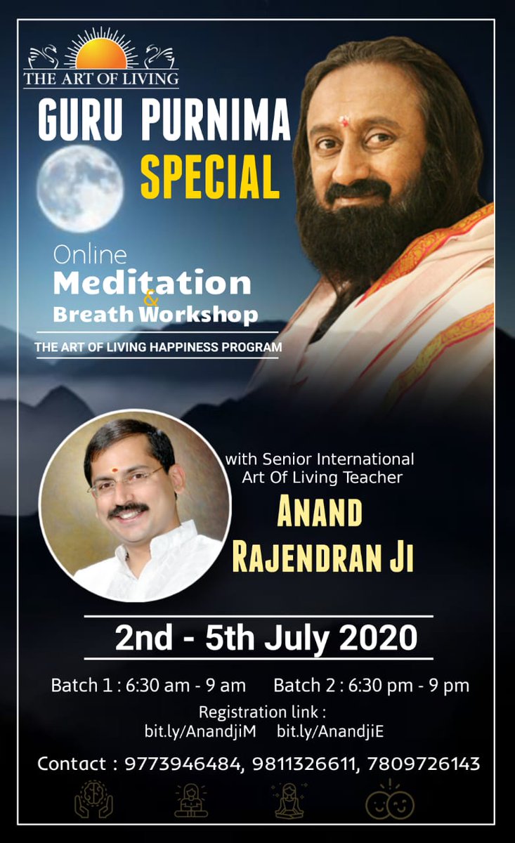 PravashPradyot's tweet photo. Limited registrations. Hurry !

#GPJakkasBMW #onlineBMW #SudarshanKriya #GurupurnimaspecialBMW @AOLAnand @NamrataAnand @Abhinav01410016 @fclbriathalogen https://t.co/VyysM5i6fz