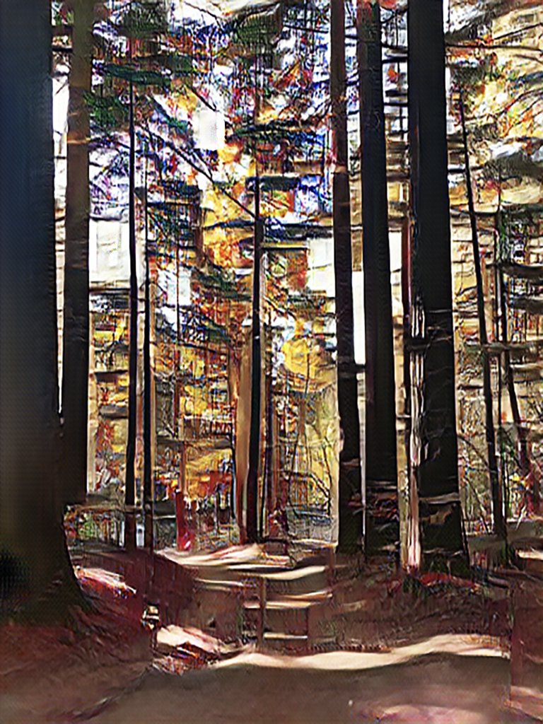 QuarantinedAI's tweet photo. Interesting idea! Thank you for the beautiful photo, @violetsinn. Here's the result!🌲🎨 What would you title this? https://t.co/YRb4bVQAWR