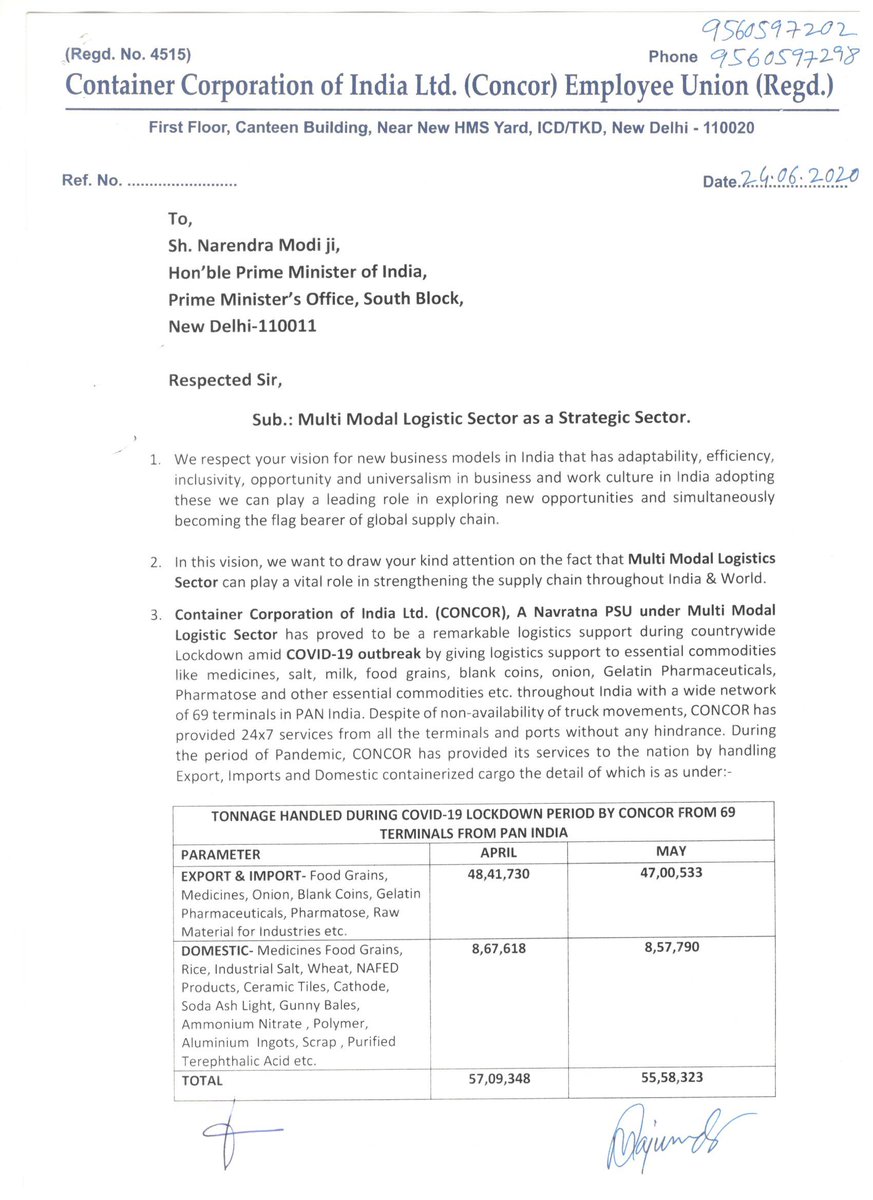 CONCOR EMPLOYEE UNION tweet media