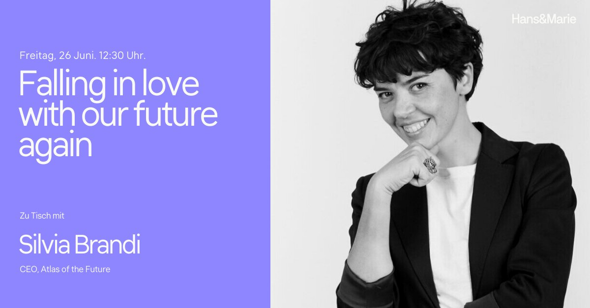 Dieses Mal sind wir #ZuTisch! auf Englisch: We will welcome #SilviaBrandi, CEO of the platform Atlas of the Future for one hour of dreaming big in times of action. Let’s talk about how to fall in love with our #future again. Tomorrow, 12:30 PM: bit.ly/3dsBj91
#urbanism