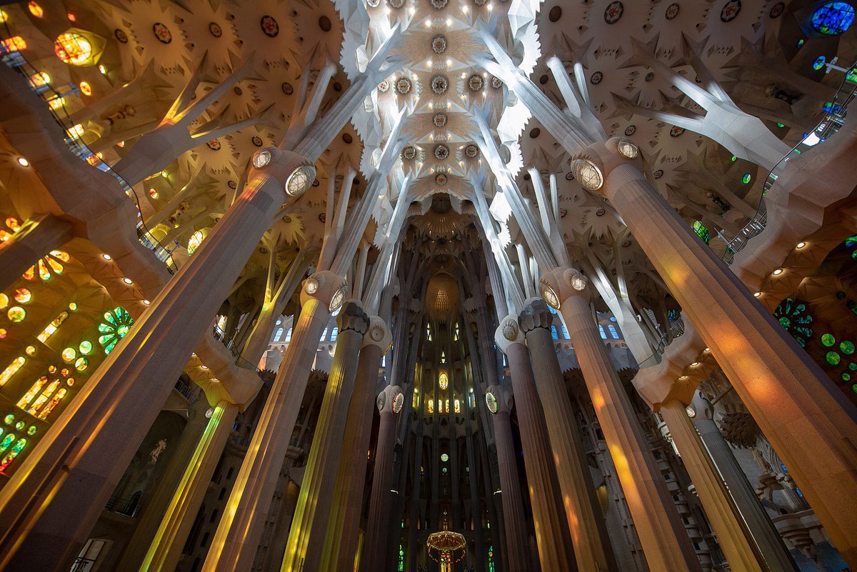 The Basílica de la Sagrada Família is a large unfinished Roman Catholic minor basilica in Barcelona. Antoni Gaudí’s work on the building is part of a UNESCO World Heritage Site. On 7 November 2010, Pope Benedict XVI consecrated the church and proclaimed it a minor basilica.