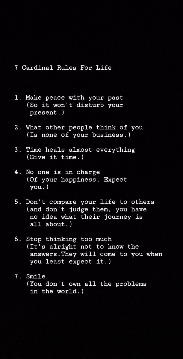 its_raftaariyan's tweet photo. 7 Cardinal Rules For Life...

#cardinalrules #writer #BeYourself #happy #raftaariyan❤️ https://t.co/ufRNTohKdX