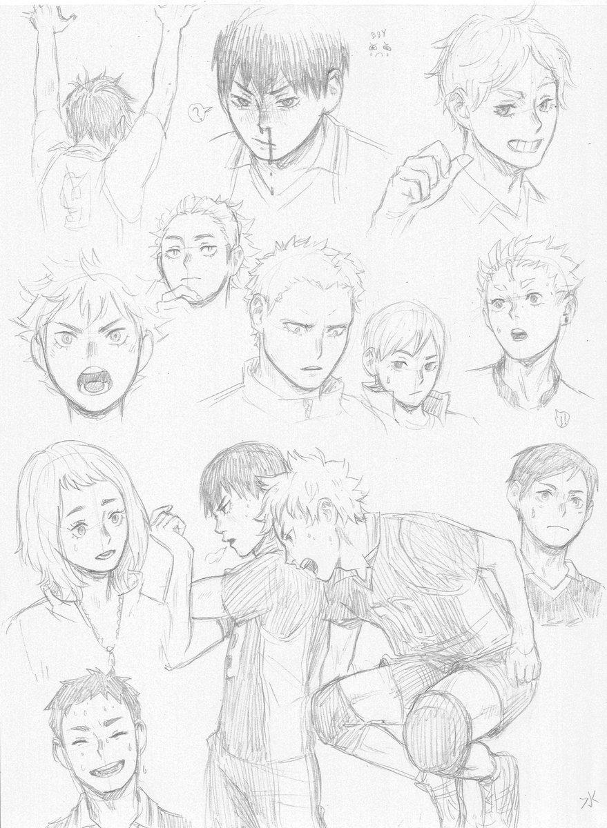 do you ever just sit down one day and say ur redrawing hq pannels for a warm up and then end up in an obsession to sketch every pannel humanly possible or are you normal
[#haikyuufanart #haikyuu] 