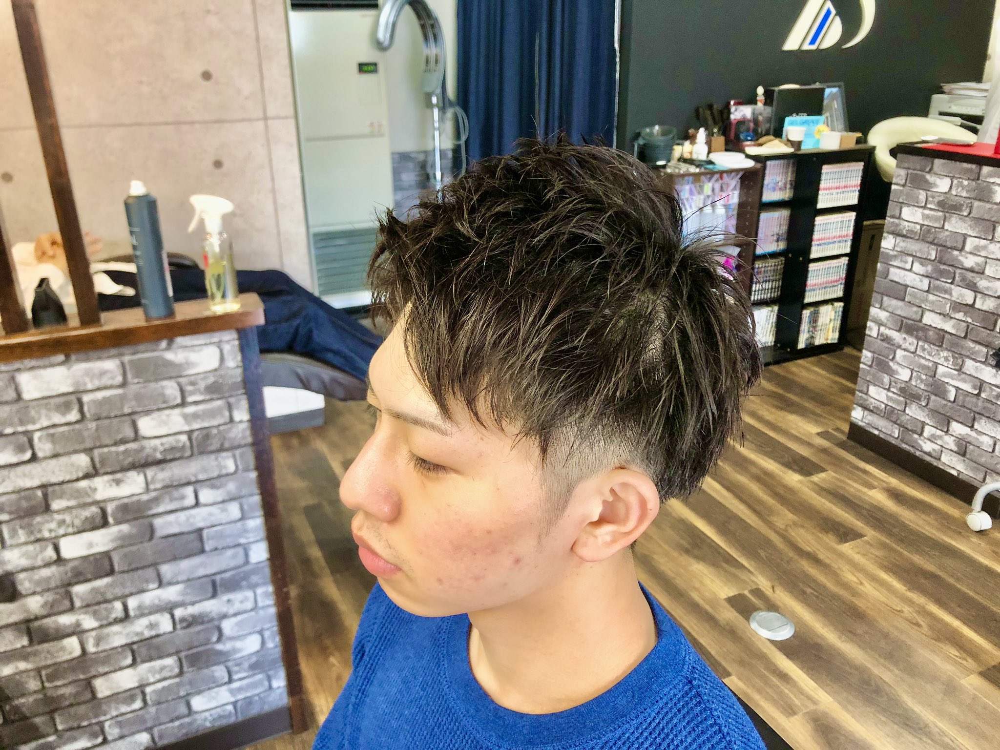 Es For Men 夏らしくすっきりと ショートマッシュでも軽くするだけでこんなに変わります Stylist Takayuki Sato Menu カット顔そり 3600 Tax 釧路 理容室 美容室 エスフォーメン Esformen メンズヘア メンズ カット メンズカット ツー