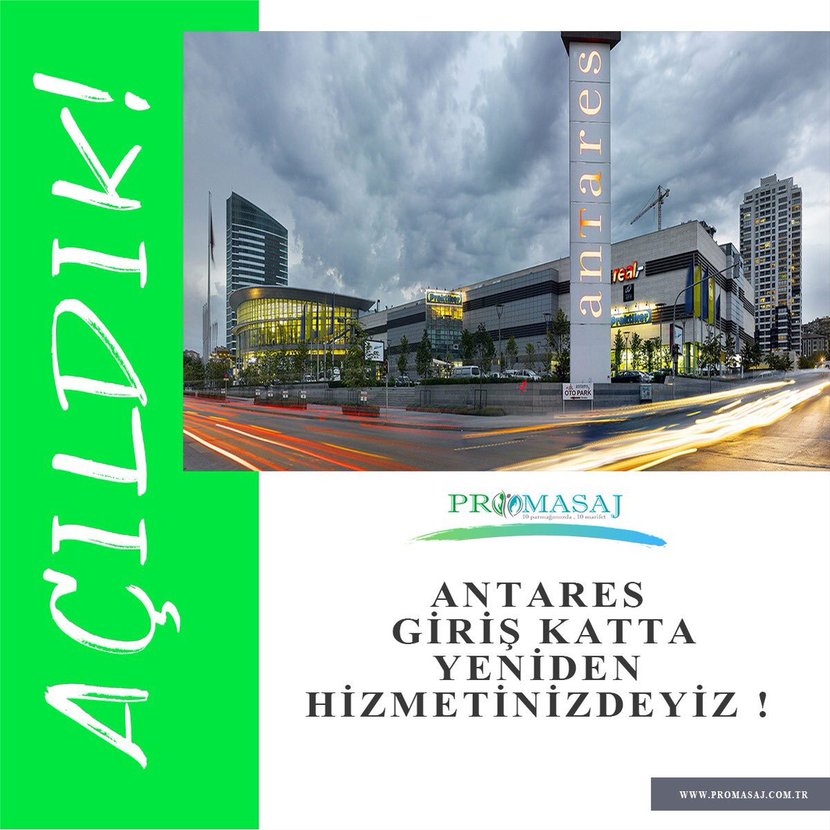 Antares Promasaj yeniden Giriş Katta hizmetinizde!🌟 #antares #antaresavm  #promasaj #promasajantares @promasaj, image size:1200x1200