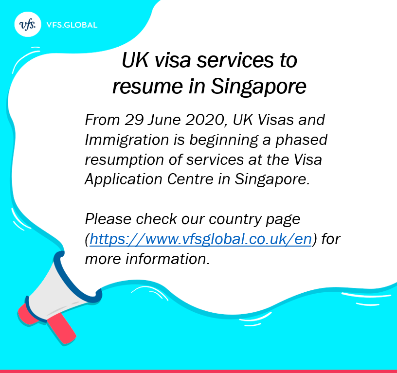 VFS Global on Twitter "For our UK visa customers in Singapore