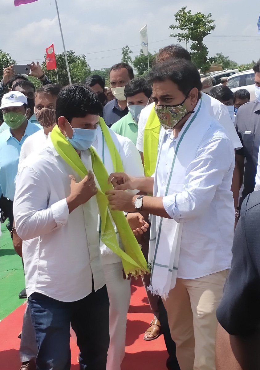 Our Beloved @JAGANTRS Anna with @KTRTRS Anna garu at #HarithaHaaram programme today 👌👌 - At Gandimaisamma