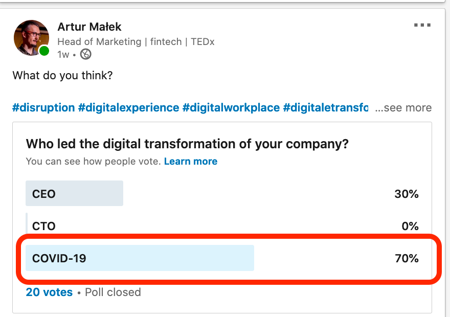 We have a winner in #DigitalTransformation