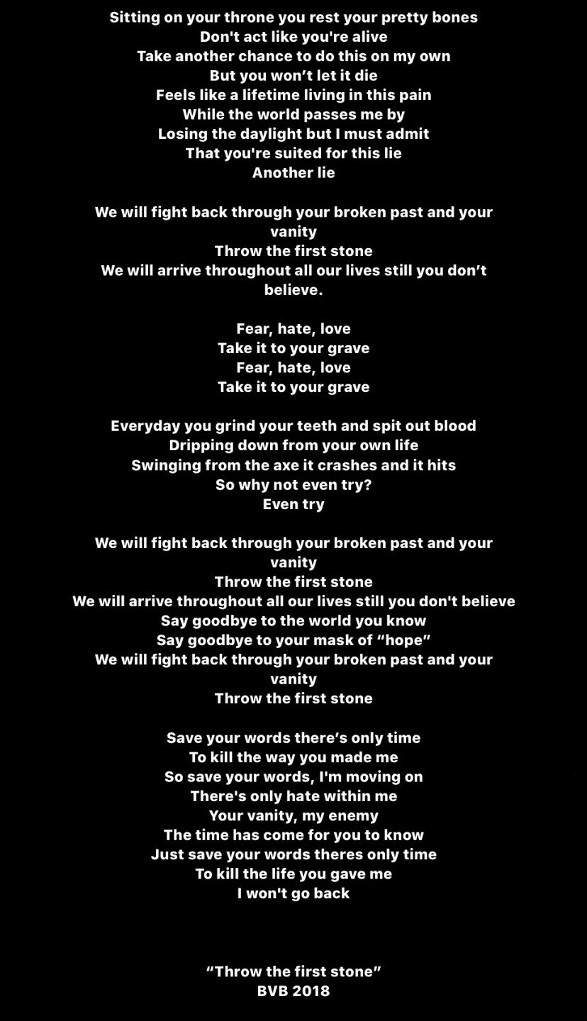 Lyric Tag ~ Be the One You Love by Andy Biersack – Never Take It Off