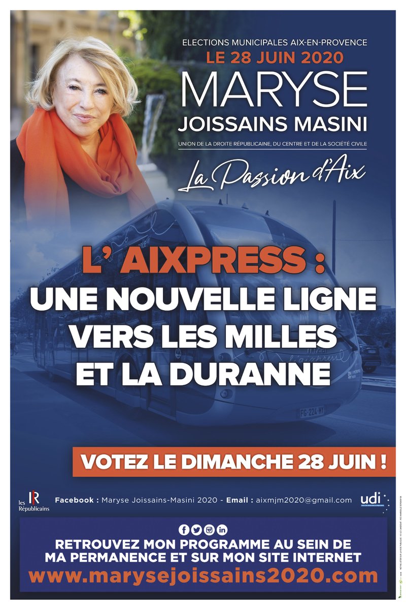 [TRANSPORT]

📣 Une nouvelle ligne L’AIXPRESS vers Les Milles et La Duranne 💙🧡

#maryse2020 #lapassiondaix #municipales2020