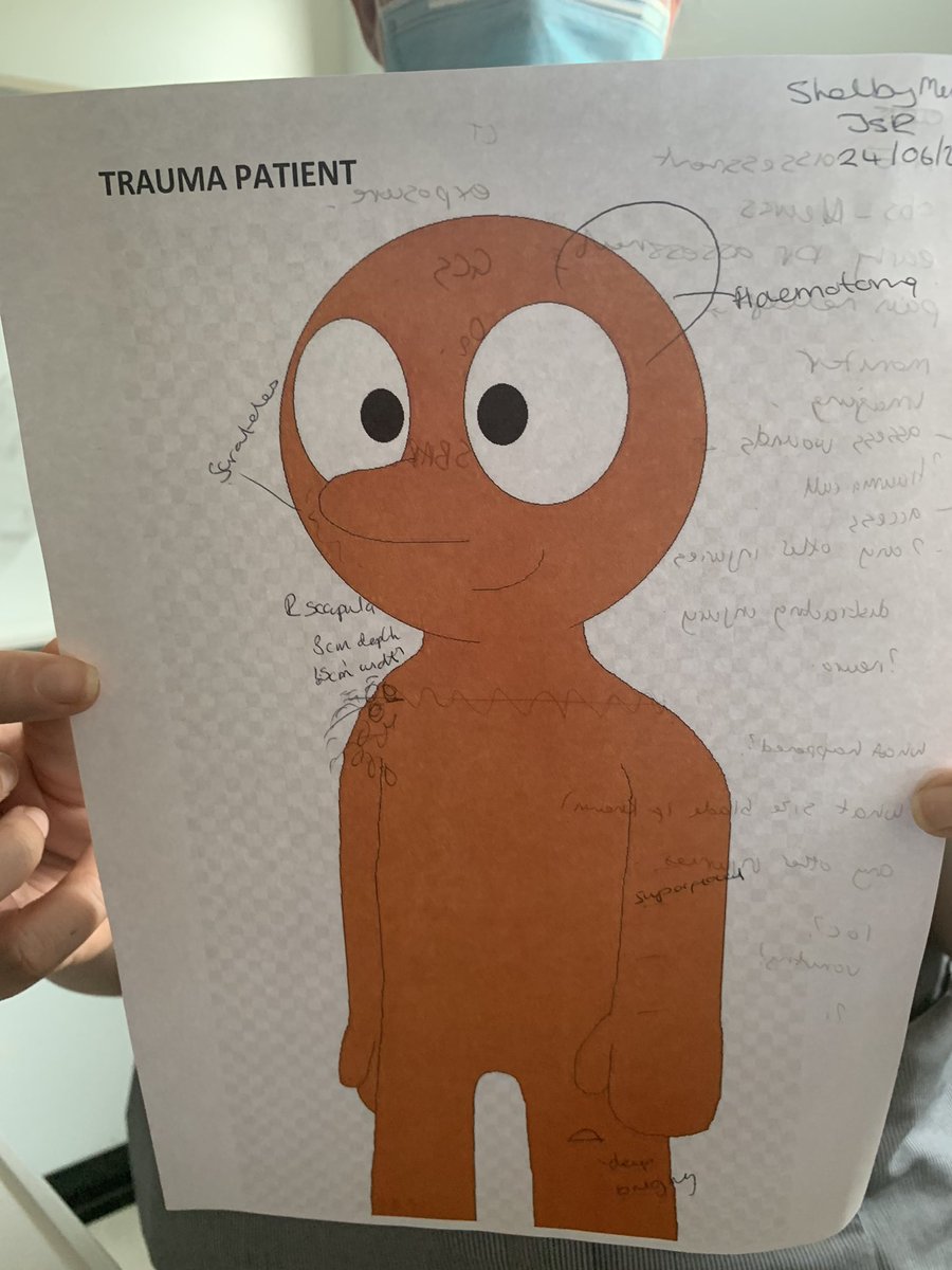 ClaireR70489057's tweet photo. Lots of fun teaching trauma yesterday morning! Long discussions on A-E assessment OR in trauma C-A-E, analgesia, chest trauma, head injuries, SBAR and so much more! A little gutted they were all to young to know who Morph is. But hey ho! 😊 https://t.co/SwrCXslYmL