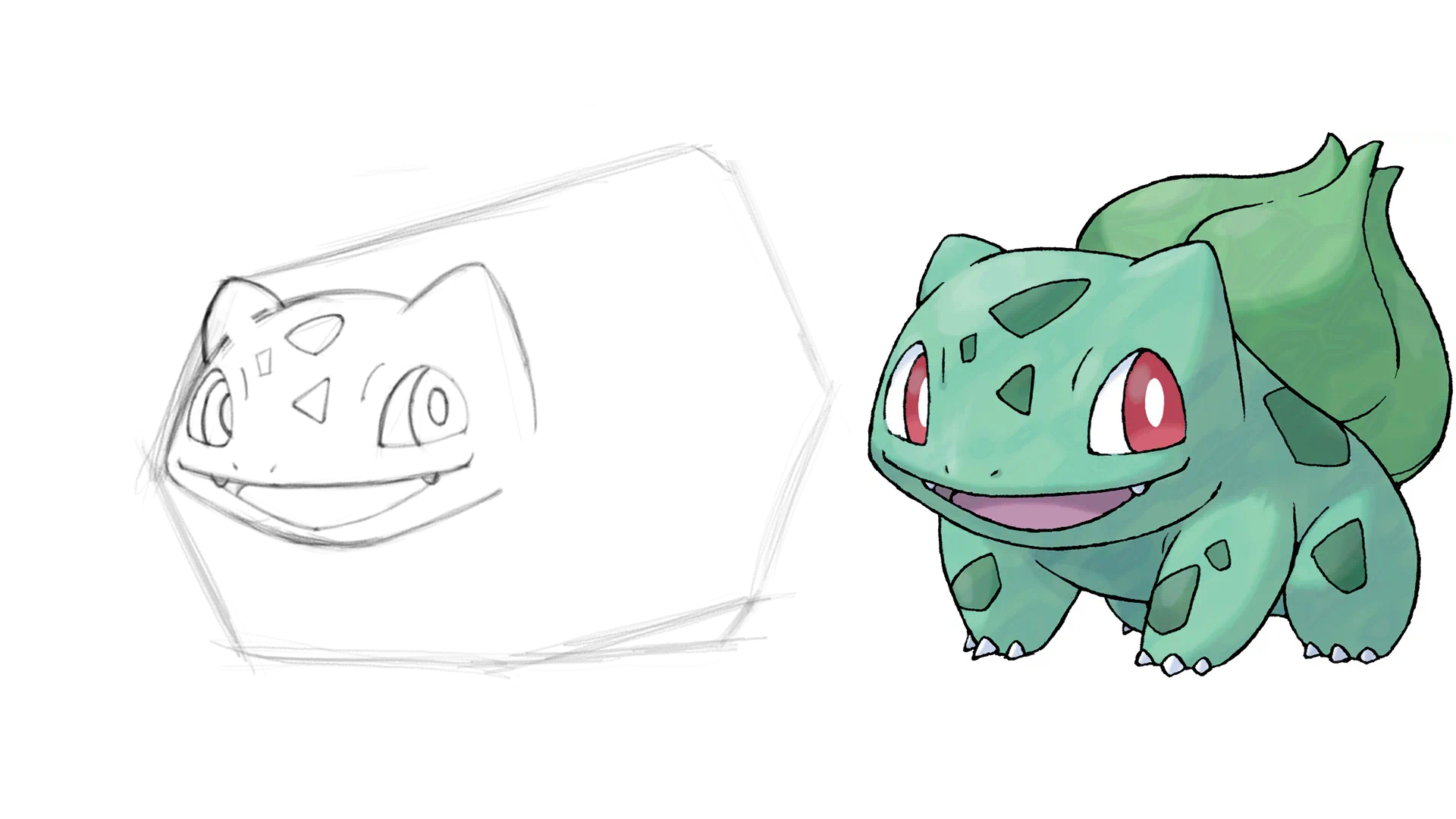 How to draw Bulbasaur Step by Step from Pokemon  32SecondsArt