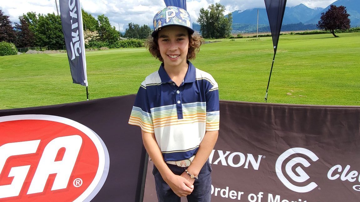 adam_stanley's tweet photo. Wild story from @vancouvergolf. This is Max McKenzie. Shot 4-under to tie two pros in an event yesterday AND made a hole-in-one. 

He’s 12. https://t.co/CQUheNYwMK