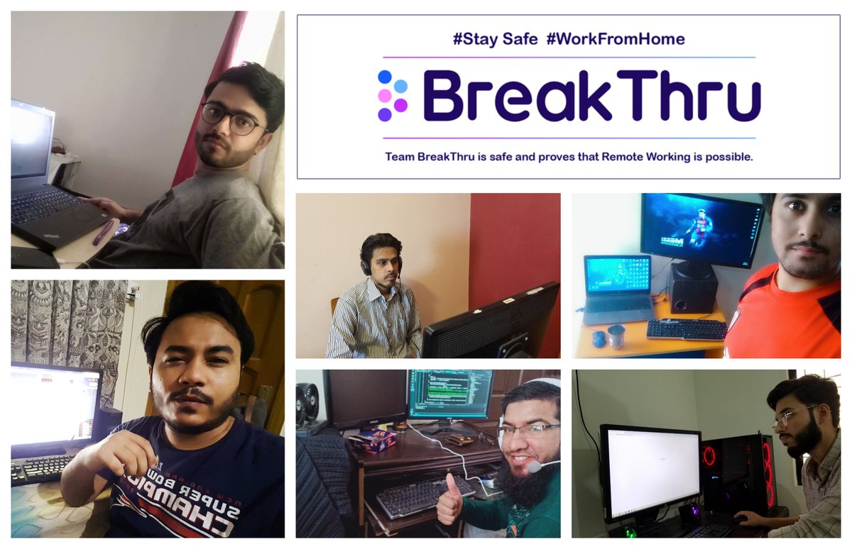 BreakThruPK's tweet photo. During unprecedented times, even after a couple of months Team BreakThru proves that #RemoteWorking is possible and efficient.
#BreakThru #BreakThruWithUs #WFH https://t.co/0ncdLXoHay