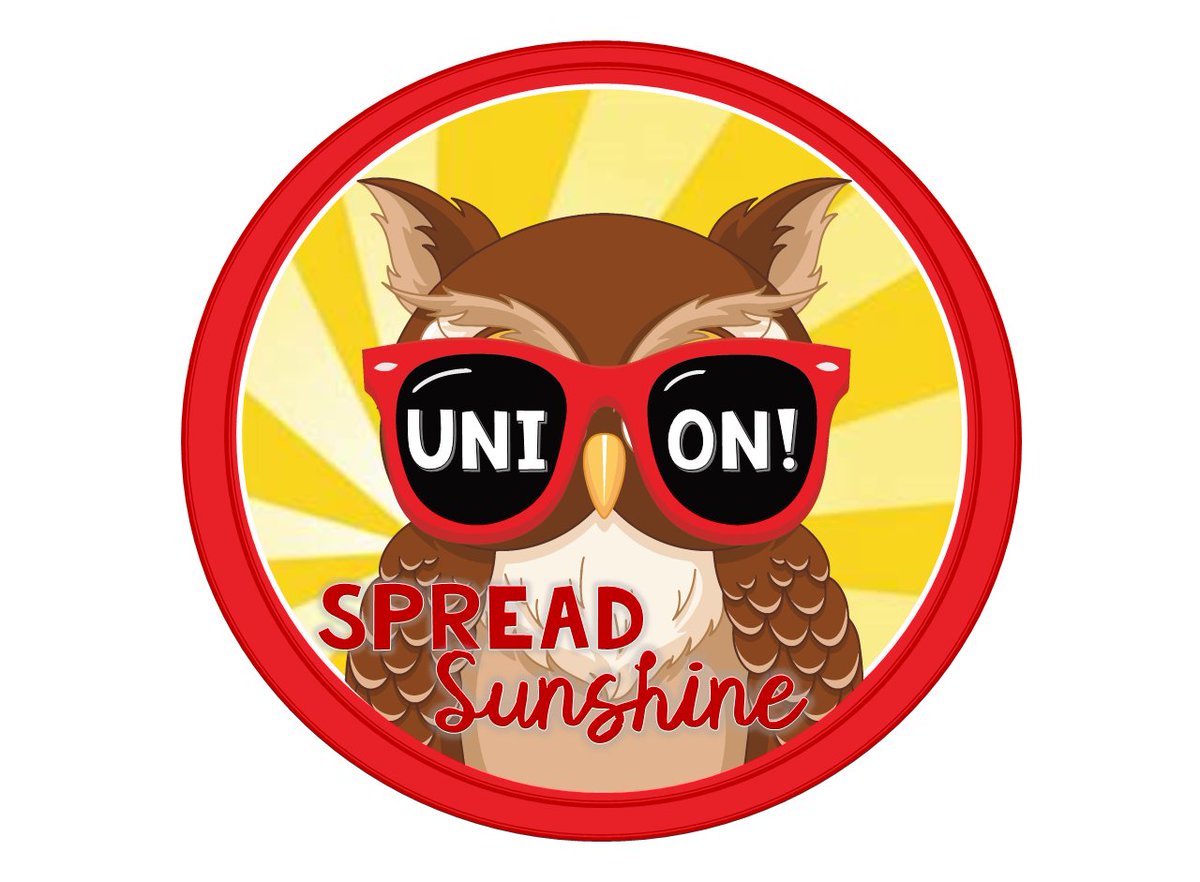 Union_Owls's tweet photo. I'm excited to share that our 2020-2021 theme will be "Spread Sunshine" a positivity theme!❤️☀️Let's "Spread Sunshine" Union Owls! ☀️❤️ https://t.co/24CgpbQ2SV