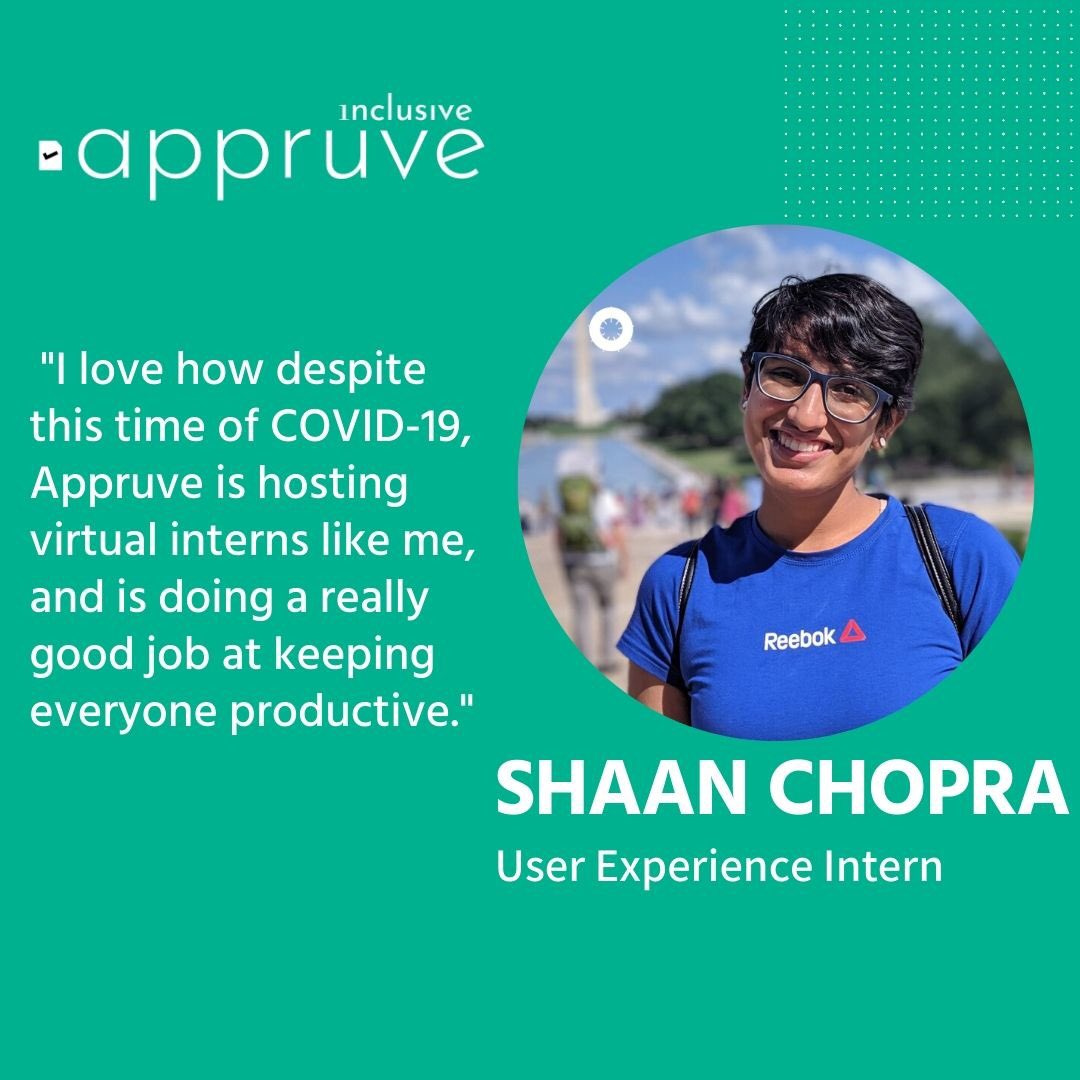 AppruveHQ's tweet photo. Meet Shaan Chopra, our #ux intern. π©βπ»
Pursuing a Masters in Human-Computer Interaction at the University of Maryland, her skills in user-centric design and her admiration for our culture, made Appruve a great match for her.
Read her interview here: https://t.co/VtXMshV2UX https://t.co/1HaHFXUPxi