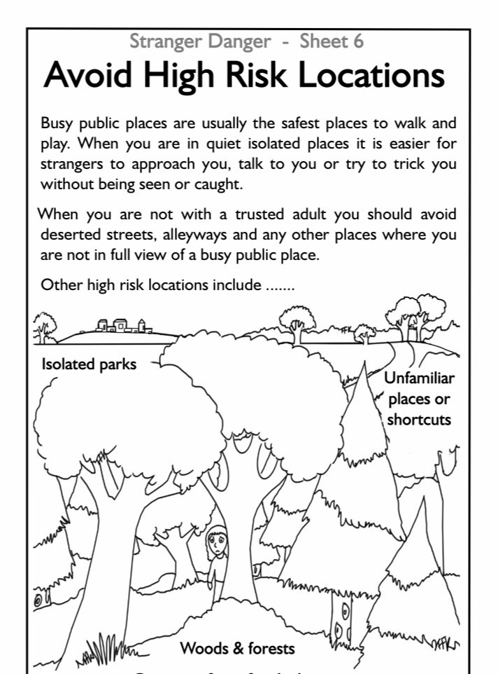 ValleyPSKdy's tweet photo. 🚨Child Safety Week 🚨
Today we’re looking at staying safe when out and about.
👇Have a look at the sheets below all about strangers and safe places.
👄 Have a discussion with your child about safe places they can play.
#stayingsafeoutside #strangerdanger #safeplaces https://t.co/dIfUrSxHDK