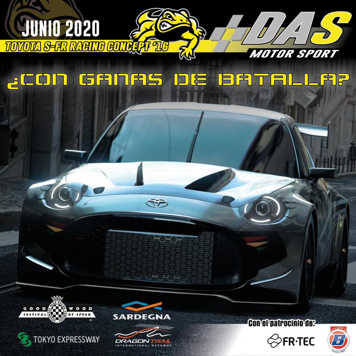 Hoy en el gran campeonato del DAS motorsport, os emos preparado una gran sorpresa e innovadora en el mundo del sim racing meteros en el directo de DAS motorsport sala maestros para más información 😁😁
