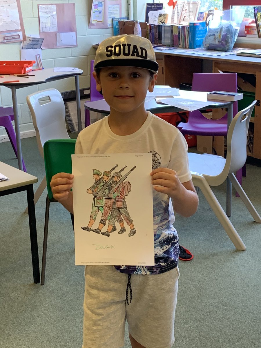 Jack has just won the Armed Forces Day colouring competition! Da iawn!